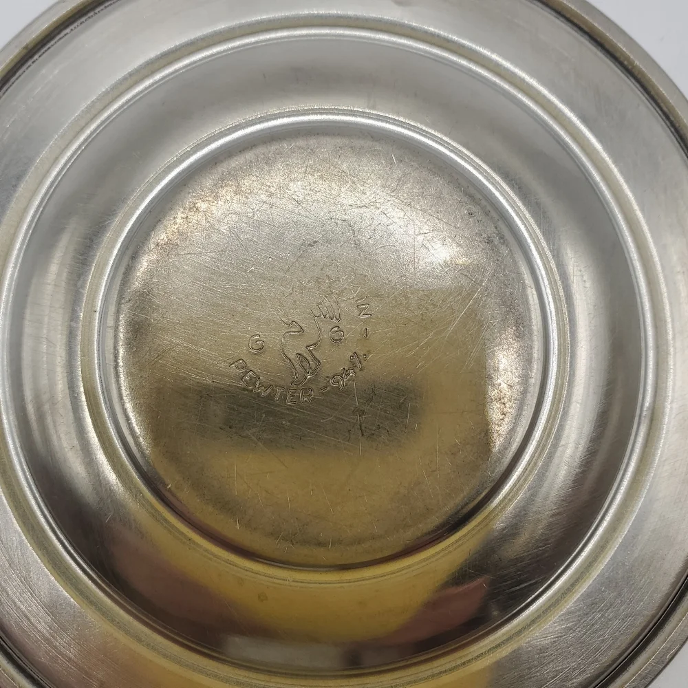 Lot of Vintage European Dutch & German Pewter. 4 Pieces.
